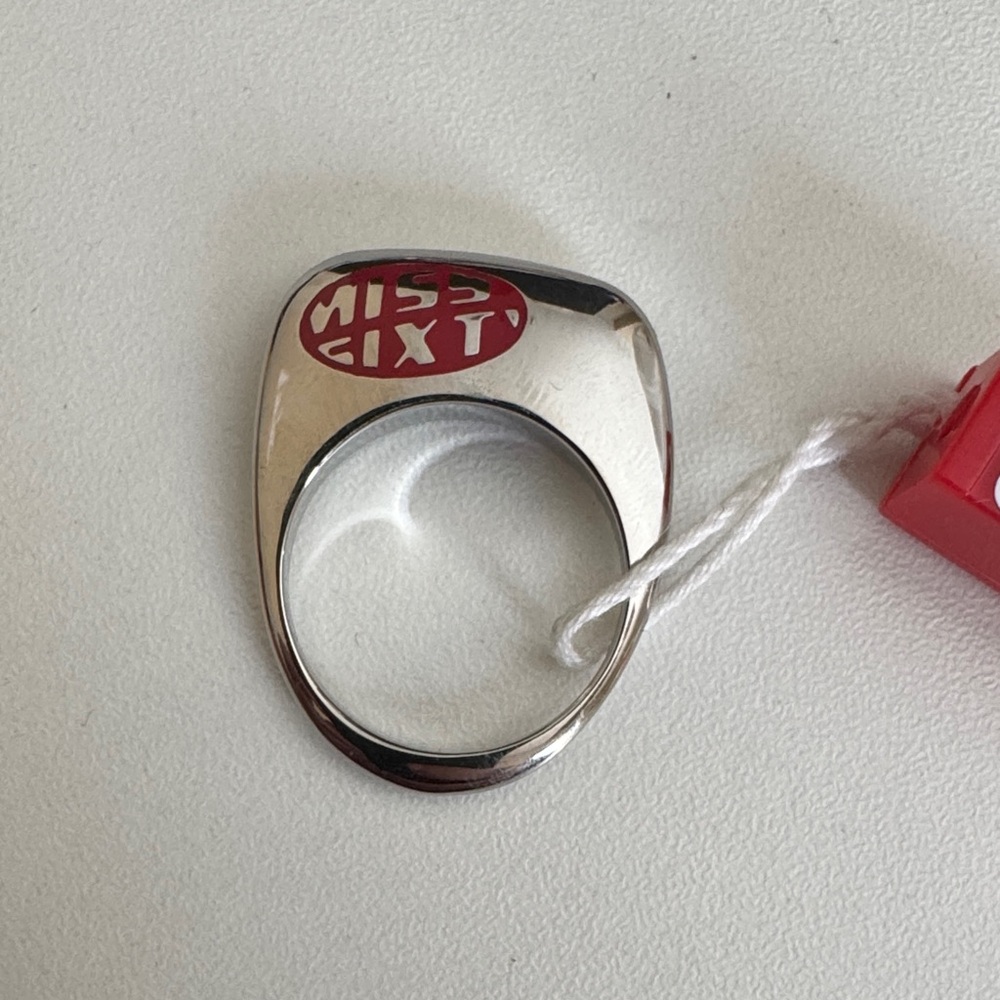 Silver and Red Miss Sixty Ring